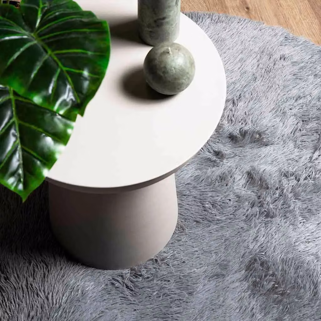 Berkfield Home Navarra Shaggy High Pile Rug in Silver Grey, 200 x 200 cm – 4