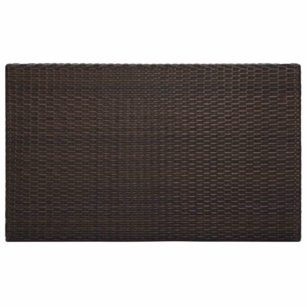 Berkfield Home Modern Garden Bar Table in Brown Poly Rattan and Steel, W: 100 cm, D: 60.5 cm, H: 110.5 cm – 4