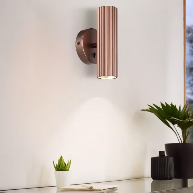 Eglo Portillo Modern LED Up and Down Wall Light in Bronze Aluminium and Steel – 1