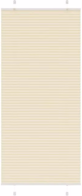 Berkfield Home Single Pleat Fabric Blind in Beige, W: 85 cm, H: 200 cm