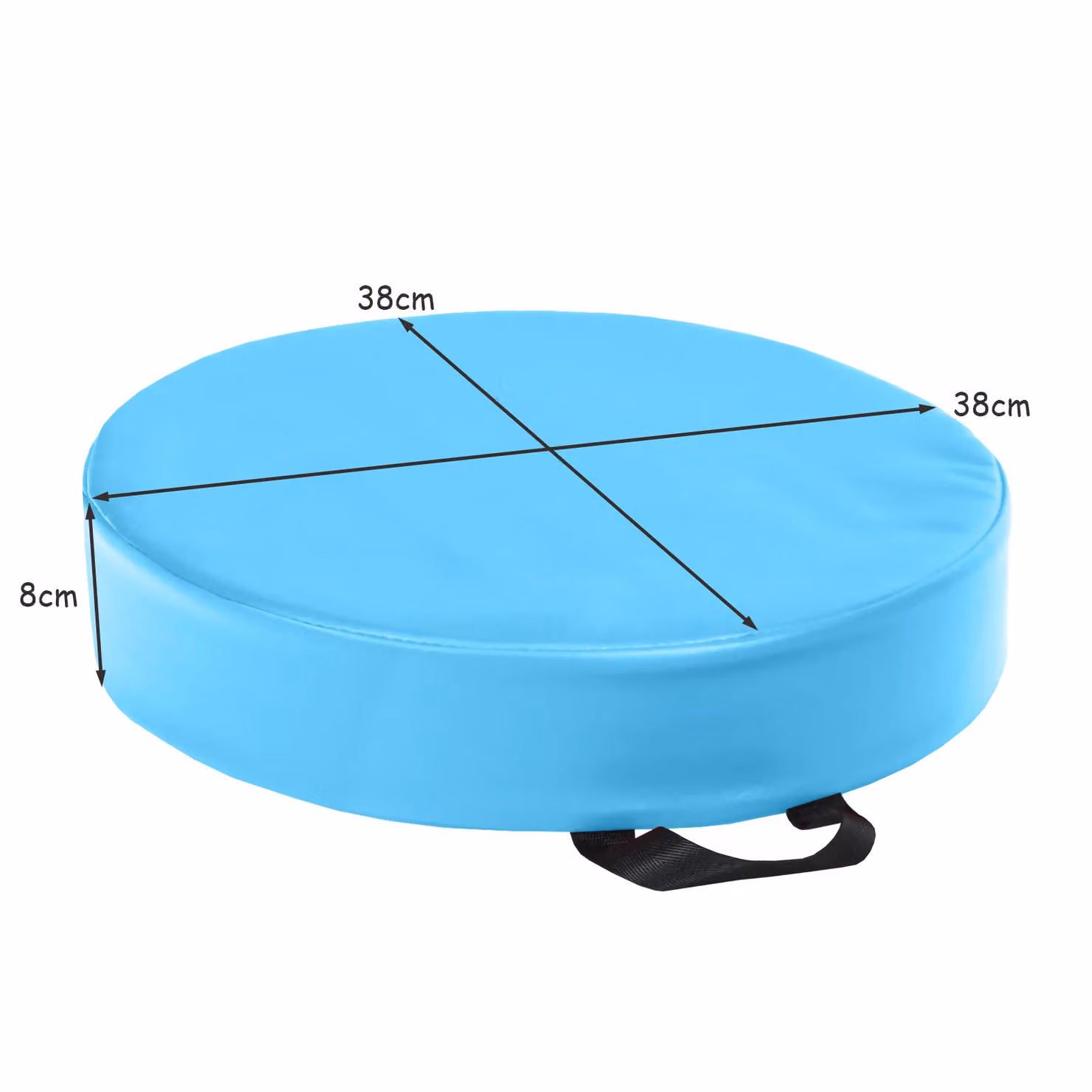 Gymax 6 Piece Multicolour Waterproof Round Foam Floor Cushions for Children with Carry Handles – 2