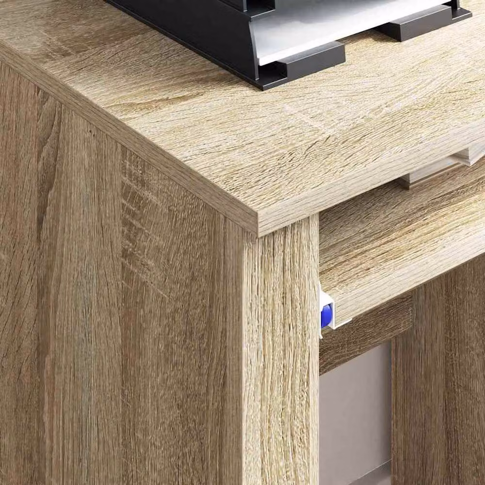 Berkfield Home Sonoma Oak Computer Desk in Beige and Brown – 3