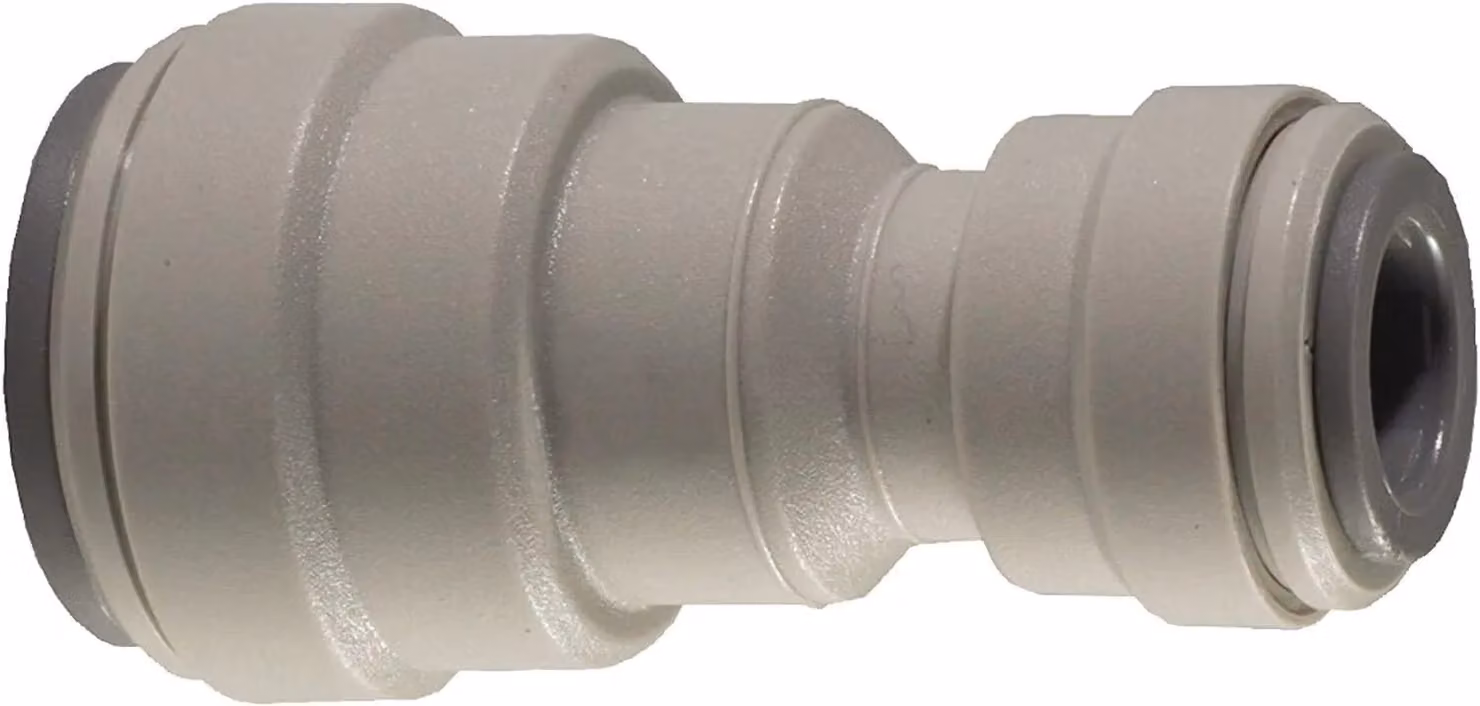 John Guest Unequal Straight Connector 15mm x 3/8 inch, Grey, Pack of 10 – 2