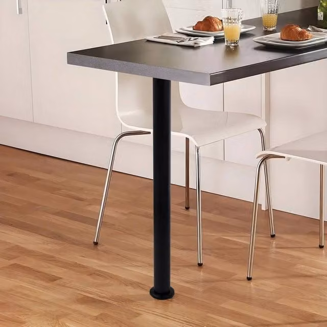 PAWNORA Adjustable Bar Table Leg Support in Matt Black (2 Pack) – 1