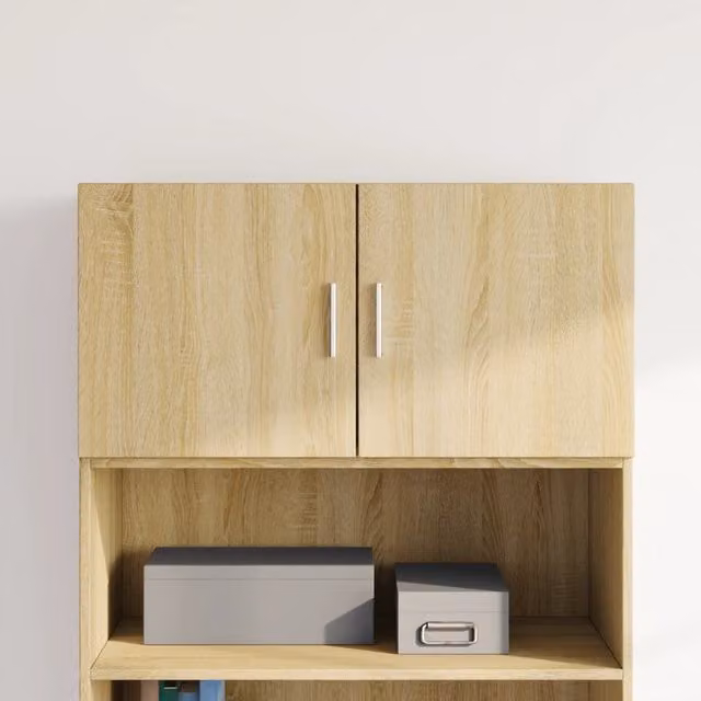 Berkfield Home Sonoma Oak Wall Cabinet in Brown, W: 80 cm, D: 42.5 cm, H: 40 cm – 1