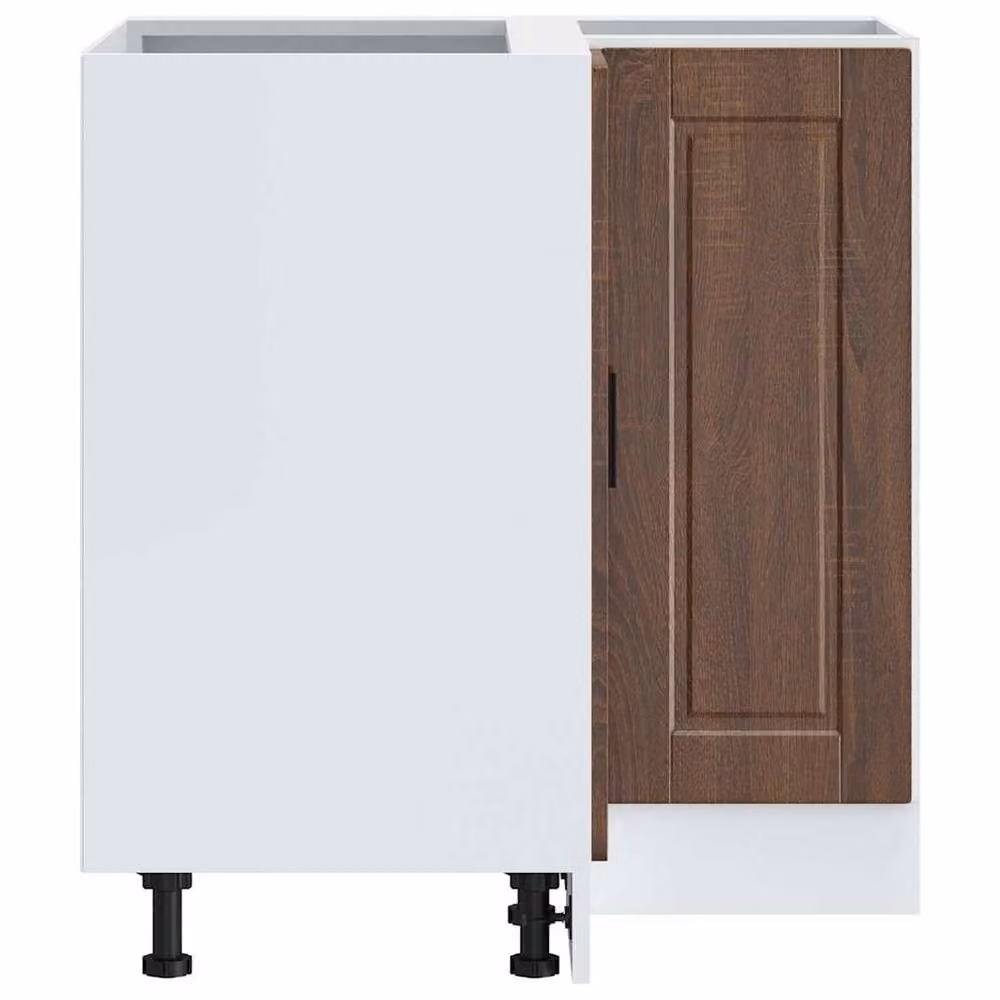 Berkfield Home Porto Brown Oak Kitchen Corner Base Cabinet – 4