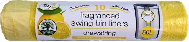 Tidyz Fragranced Swing Bin Liners in Sicilian Lemon Yellow