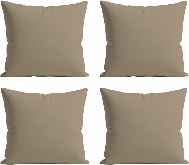 Snug City Waterproof Outdoor Square Garden Cushion Covers, Set of 4, Beige, W/D/H: 45 x 45 x 45 cm