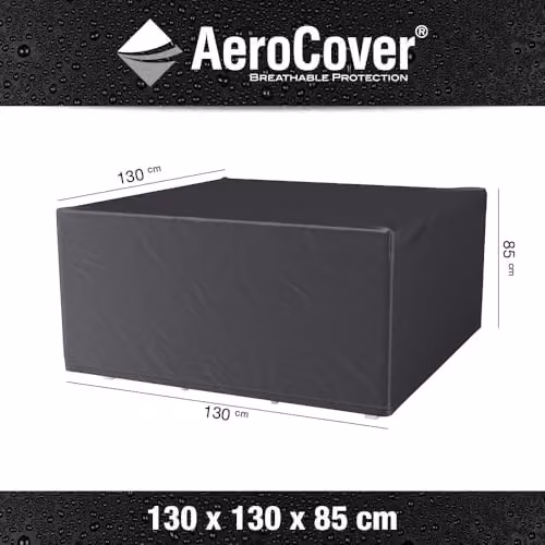 Ruma AeroCover Waterproof Polyester Square Garden Table Cover in Anthracite Grey, W130 x D130 x H85 cm – 2