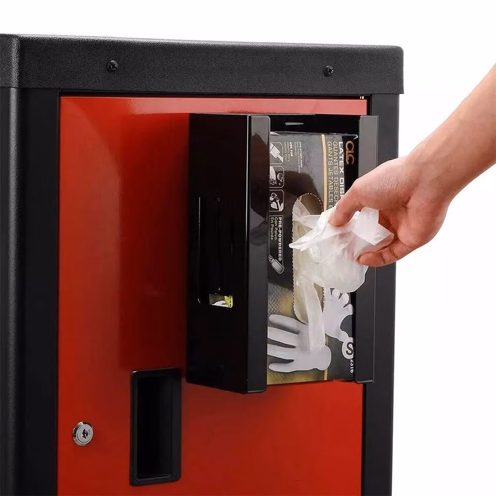 FLAVORA Magnetic Metal Disposable Glove and Tissue Wipes Dispenser Holder in Black – 5