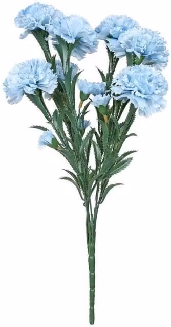 KDMD Essential Light Blue Carnation Bunch, 3 Pack