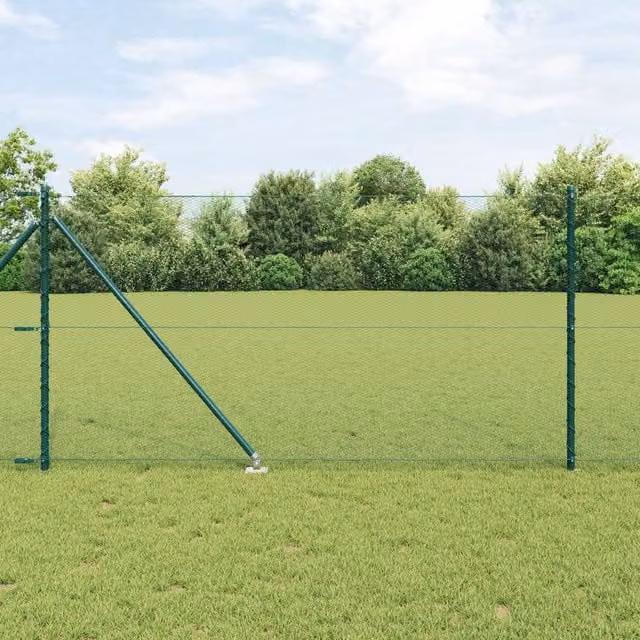 Berkfield Home Green Steel Hexagon Fence, 1 x 50 m