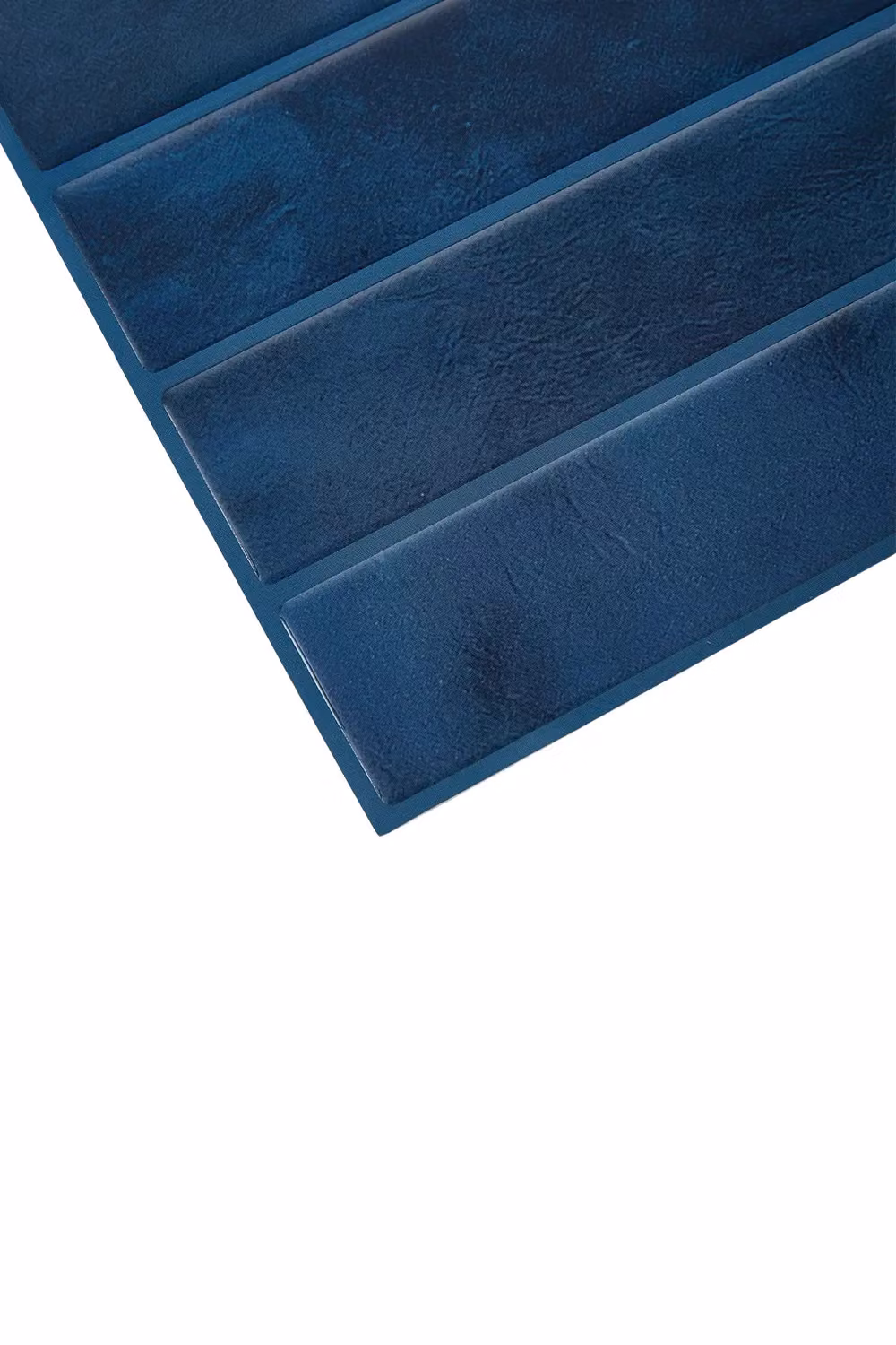 Living and Home 10-Piece Dark Blue 3D Rectangle Self-Adhesive Geometric Wall Tile Stickers – 4