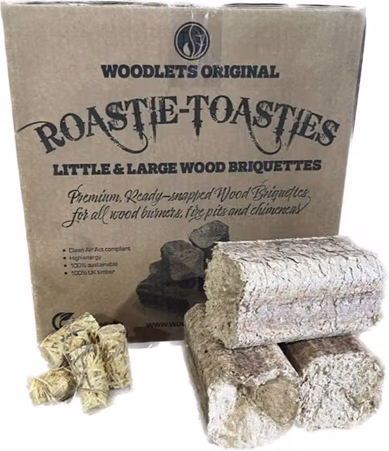 Roastie Brown Wood Charcoal Briquettes
