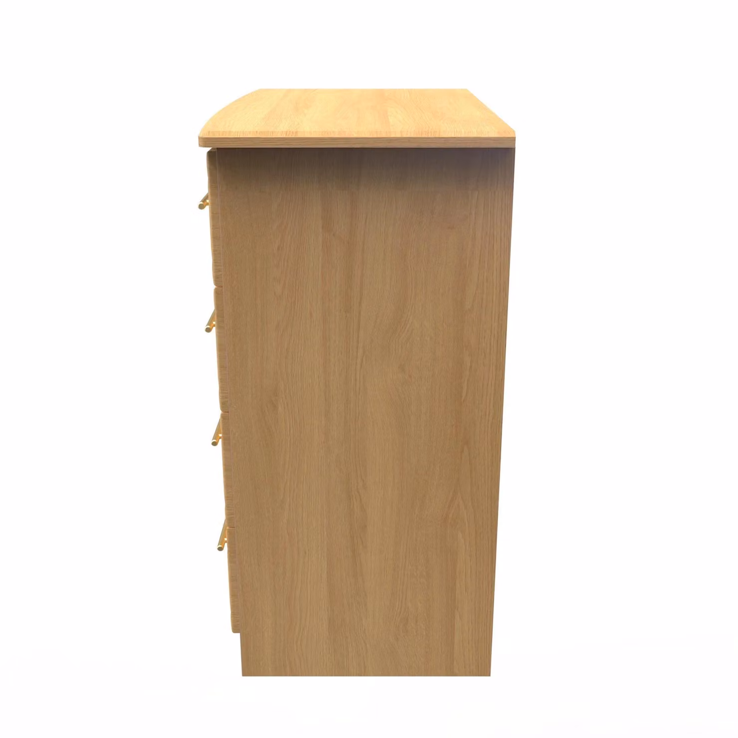 Ready Assembled 2 U Hereford 4 Drawer Chest in Light Oak – 2