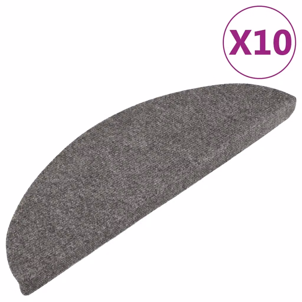 Berkfield Home Self-adhesive Non-slip Stair Mats, 15 Pieces, Grey, W/D/H: 56 x 17 x 3 cm – 2