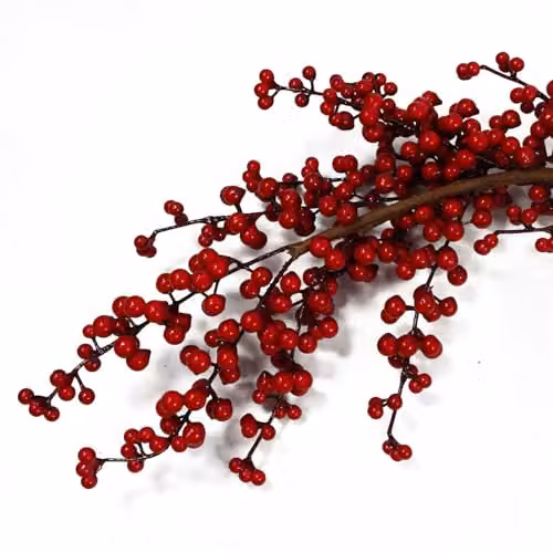Leaf Design Red Artificial Christmas Foliage Wreath – 4