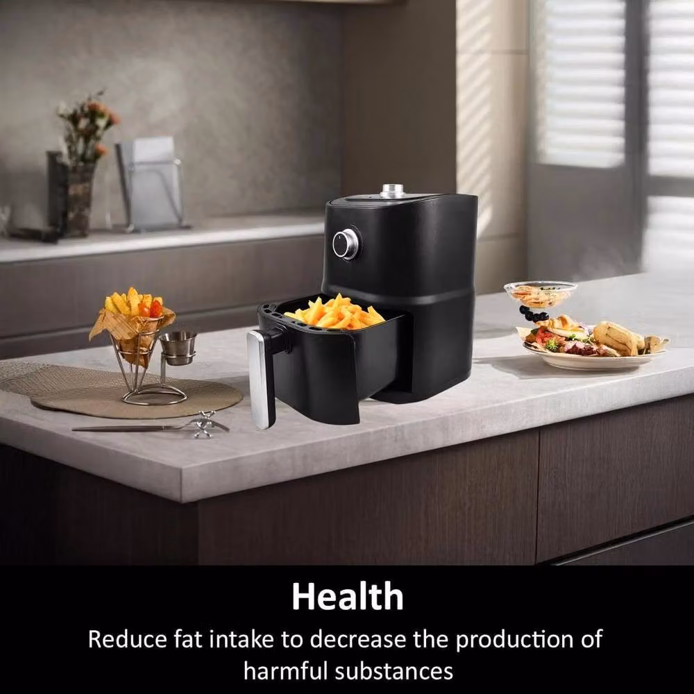 EONLION 3L Compact Manual Air Fryer in Black – 3