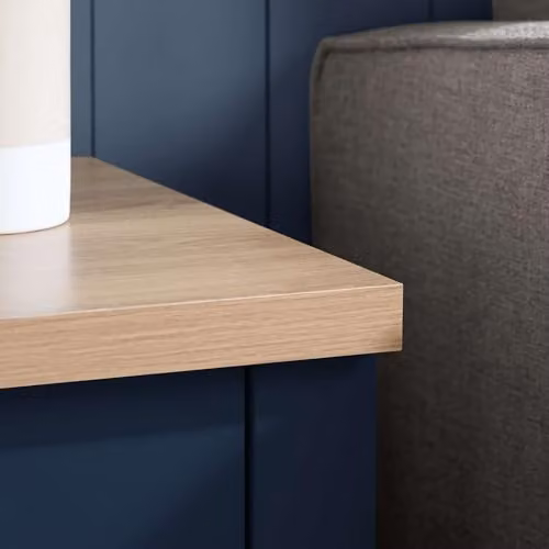 Birlea Highgate 1 Drawer Lamp Table in Blue and Oak Effect – 3