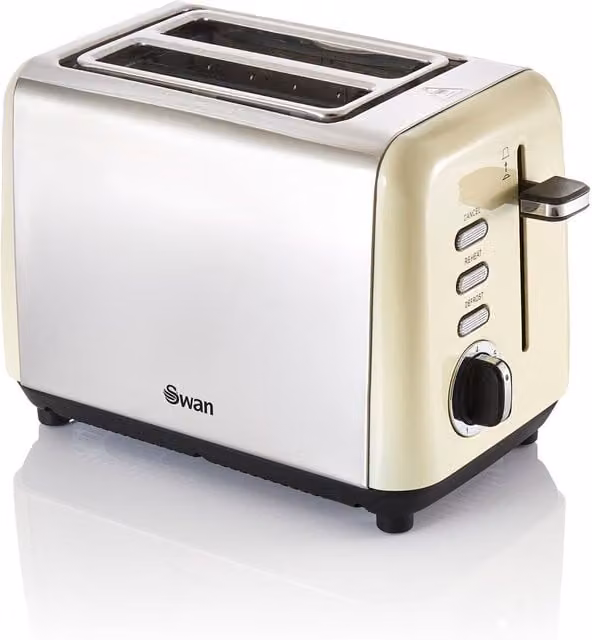 Swan Townhouse 2 Slice Toaster in Beige