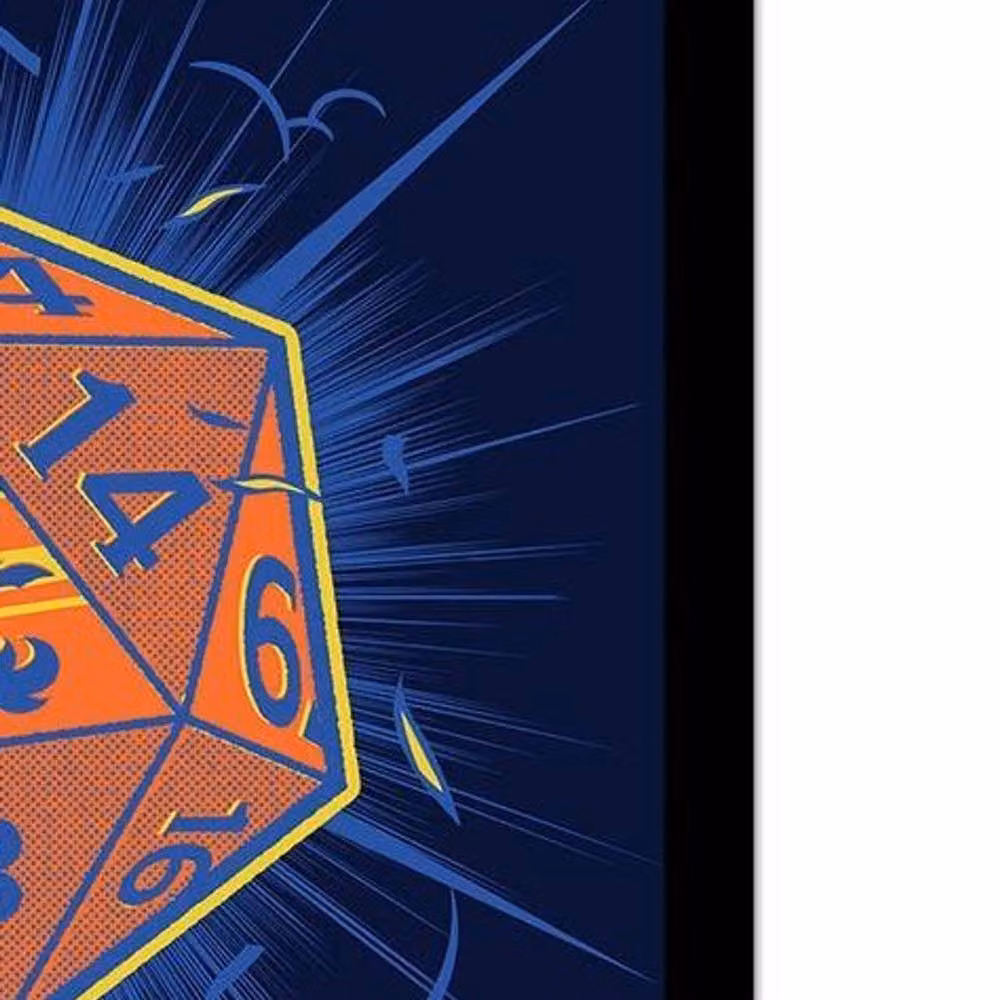 Dungeons & Dragons Orange Die Framed Paper Poster – 2