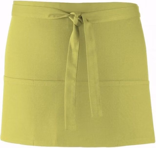 Premier Women's 3 Pocket Poly-Cotton Workwear Apron in Green