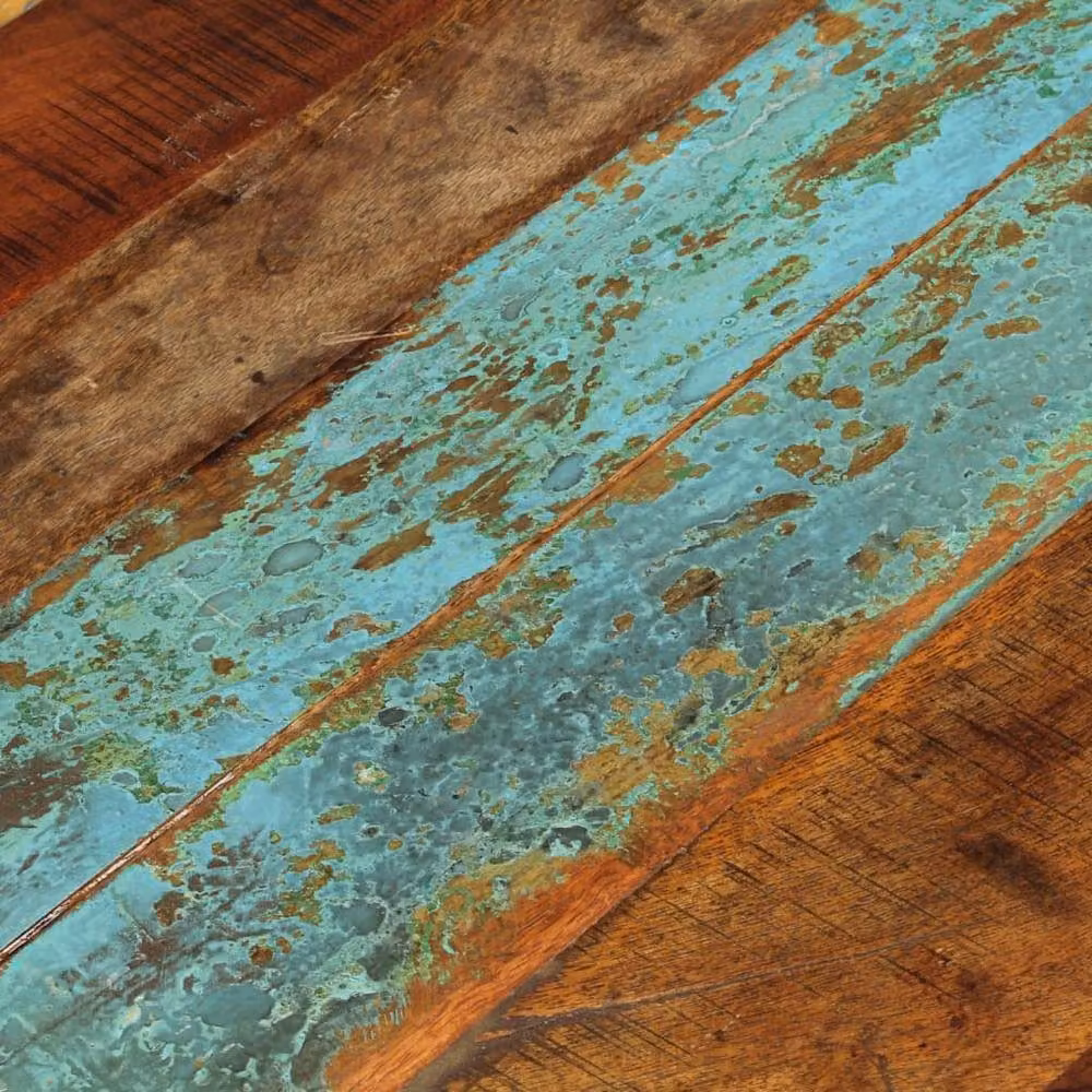 Berkfield Home Round Solid Reclaimed Wood Table Top, Multicolour, Diameter: 60 cm, Thickness: 1.5 cm – 4