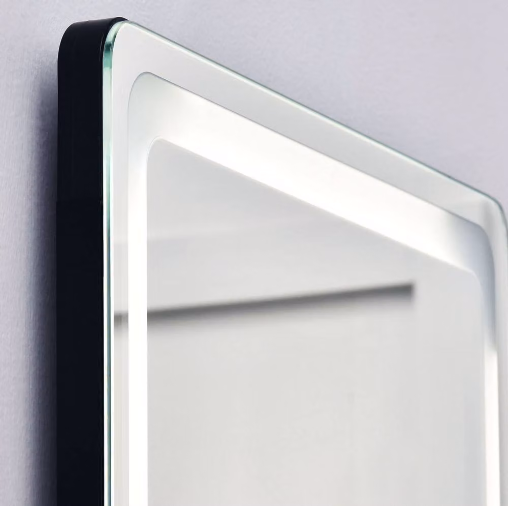 STILVORA Full-Length Rectangular Mirror with Dimmable LED Lights and Aluminium Frame, H 160 cm x W 40 cm – 6