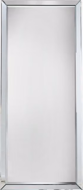 Perch & Parrow Skylar Modern Rectangular Freestanding Standing Mirror in Silver