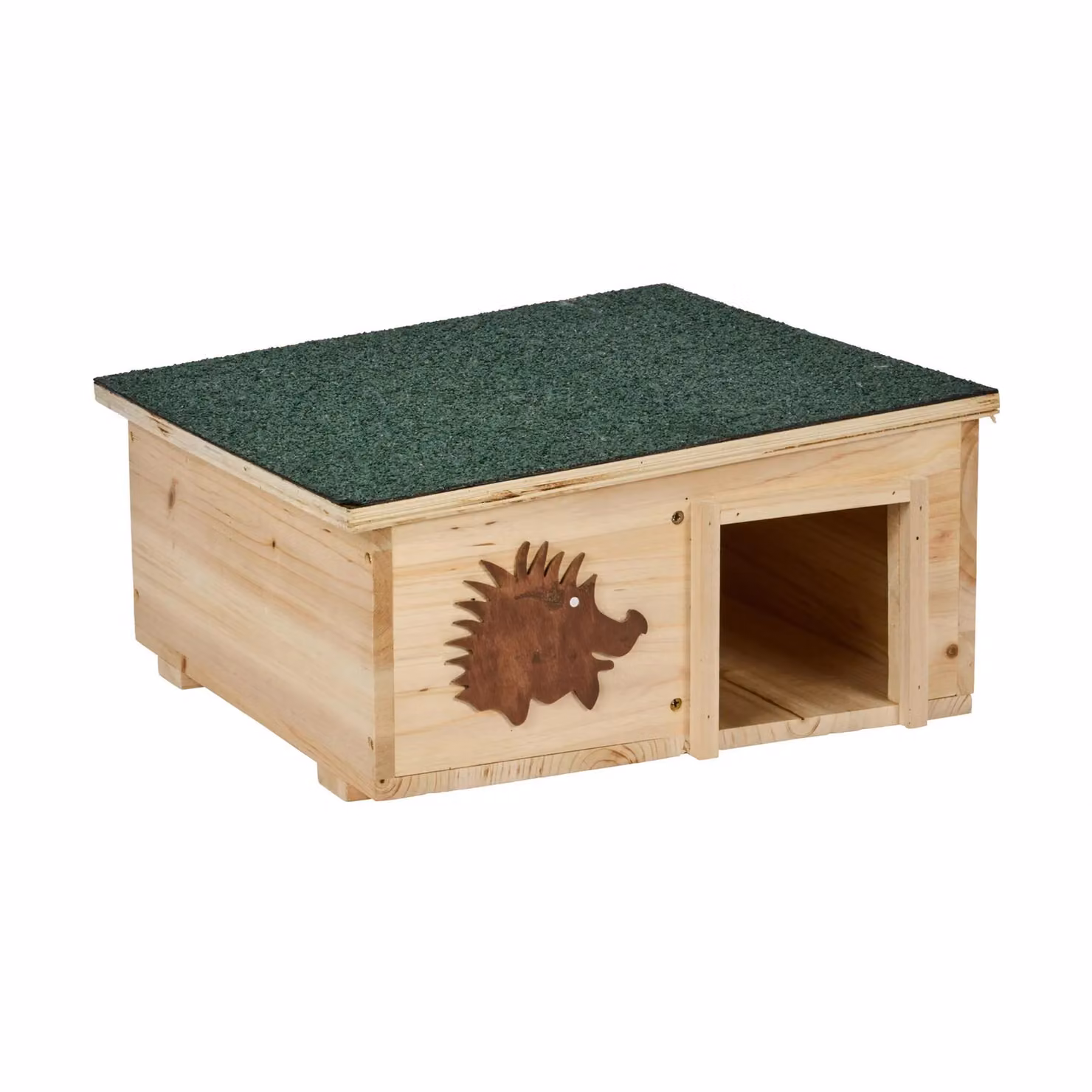 mysmartbuy Hedgehog Home FSC Wood Wildlife Shelter with Felt Roof in Brown and Sand – 2