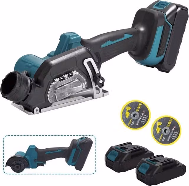 Ventryn Cordless Circular Saw, Portable Rechargeable Electric Cutter in Black – 1