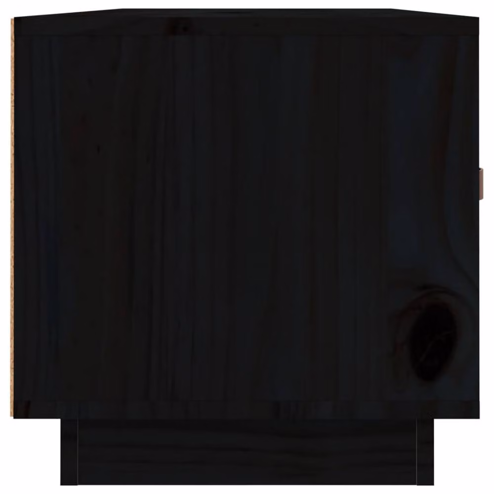 Berkfield Home Black Solid Wood Pine TV Cabinet W/D/H: 80 x 34 x 35 cm – 4