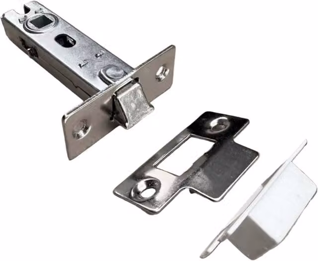 Betley Butterfly Mortice Tubular Door Latch, 73mm, Polished Chrome, Pack of 2