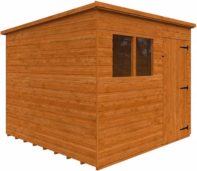 Buttercup Farm Super Pent 12mm Wooden Shed in Burnt Orange and Grey – 1