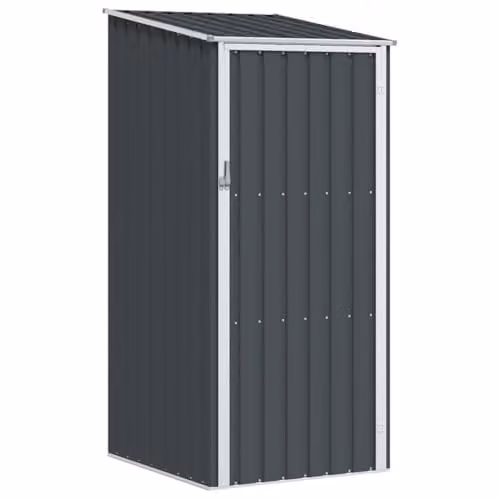 vidaXL Modern Galvanised Steel Garden Shed in Anthracite, W/D/H: 87 x 98 x 159 cm