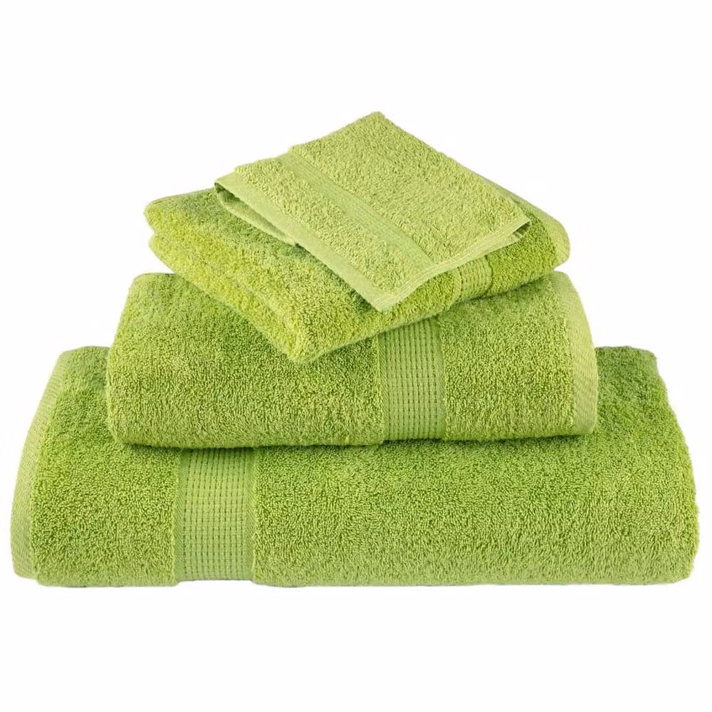 Berkfield Home SOLUND Premium Cotton Soap Towels, Apple Green, 2 Pack, W: 30 cm x H: 30 cm, 600 gsm – 1