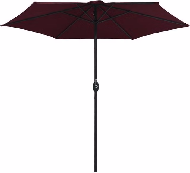 Berkfield Home Outdoor Parasol with Aluminium Pole, Burgundy Red, W: 270 cm, D: 246 cm