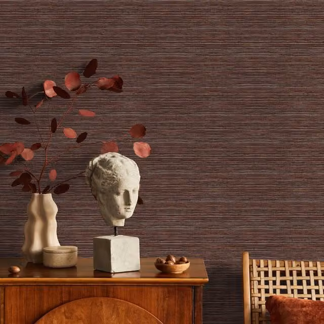 Superfresco Easy Emperor Grasscloth Texture Wallpaper in Orange
