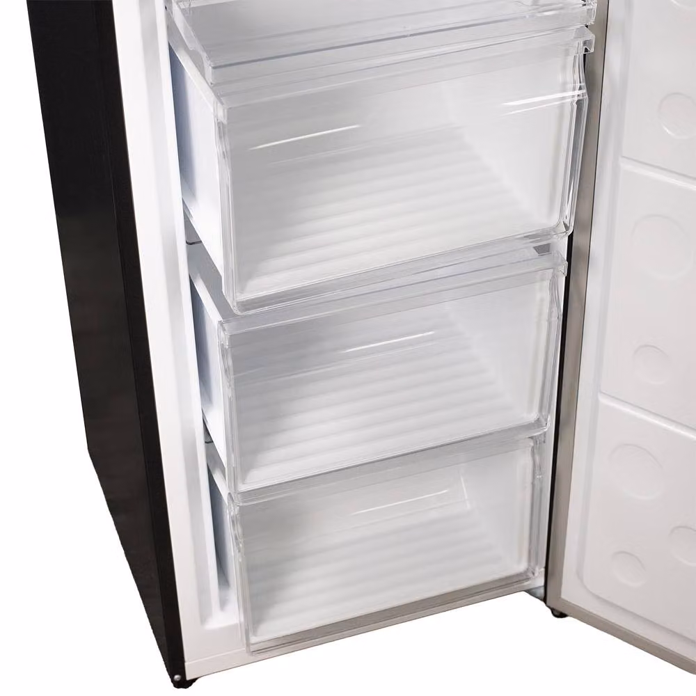 Willow 166L Total No Frost Freestanding Upright Freezer, Black – 4