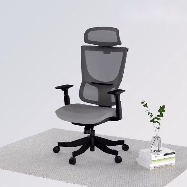 FlexiSpot BS8 Ergonomic High Back Mesh Office Chair with Armrests and Headrest, Black