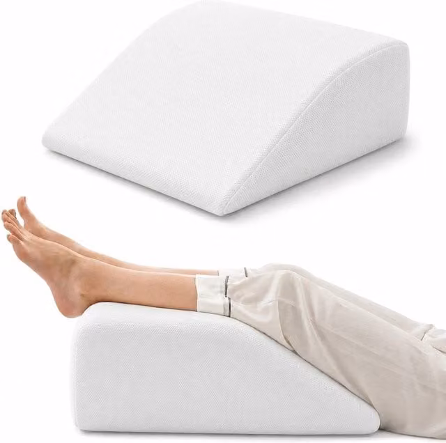 VOGREX White Leg Wedge Pillow for Knee, Joint and Back Pain Relief – 1