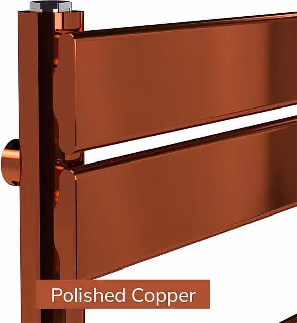 Lux Heat Flat Coloured Towel Radiator in Bronze, H 80 cm x W 50 cm