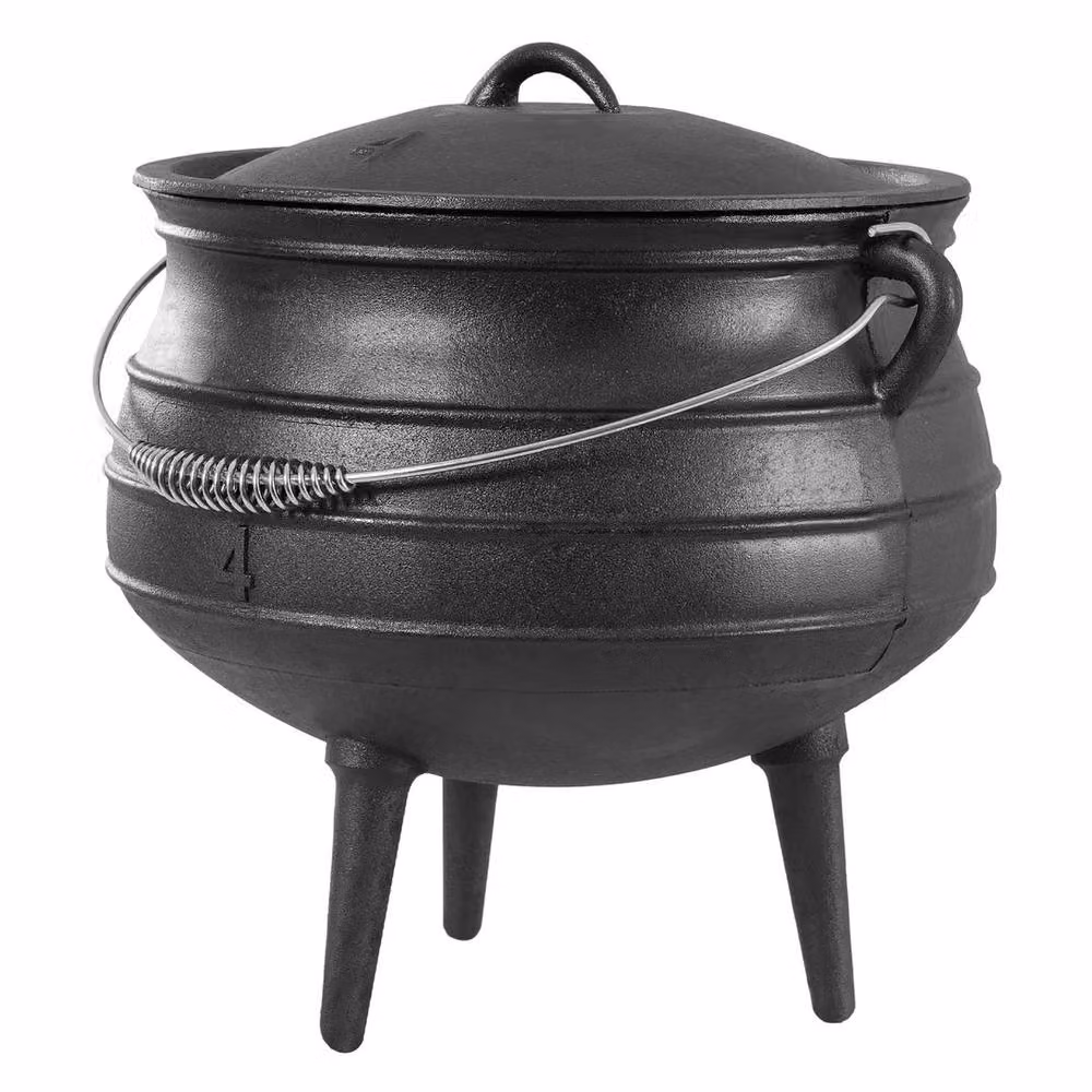 SPETLEK 7L Cast Iron Uncoated Stockpot for Outdoor Camping Cooking, Black, W/D/H: 100 x 60 x 35 cm – 5