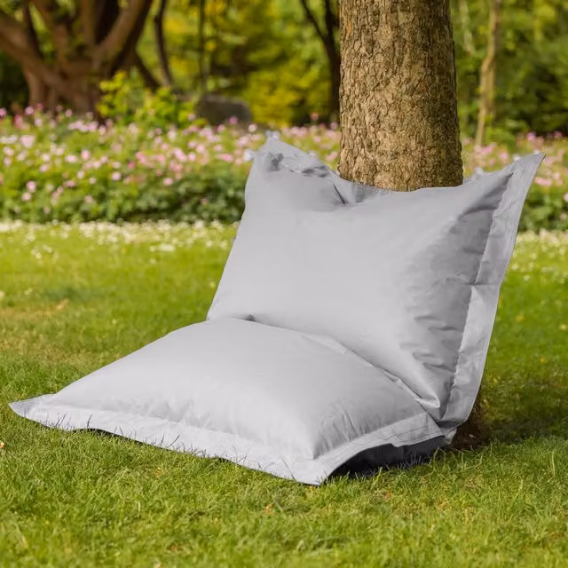 Bean Bag Bazaar Large Grey Kids Gaming Bean Bag with Filling Included – 1