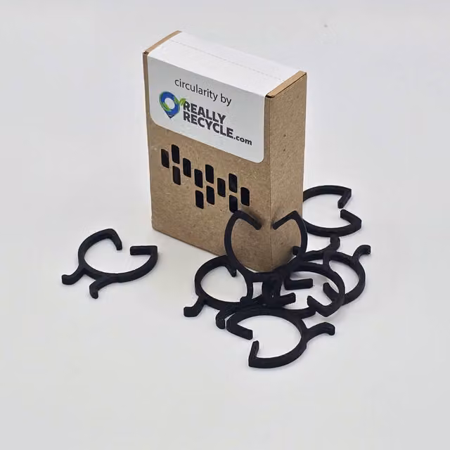ReallyRecycle Pack of 40 Plant Support Clips in Petrol Black