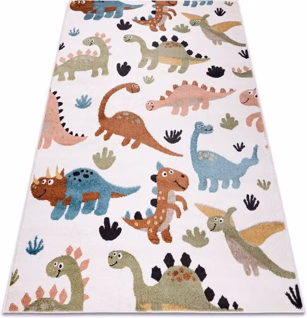 RugsX Fun Kids Motif Rectangular Rug in Yellow and Multicolour, W: 80 cm, L: 150 cm