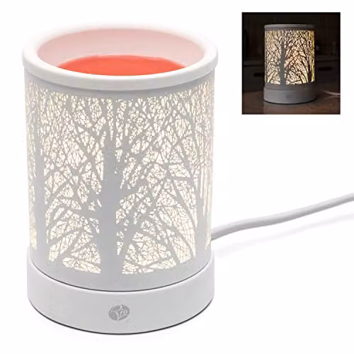 Rio FORA White Ceramic Wax Melt Burner and Electric Aroma Diffuser Lamp