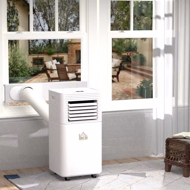 HOMCOM Portable Monobloc Air Conditioner, White, 785W