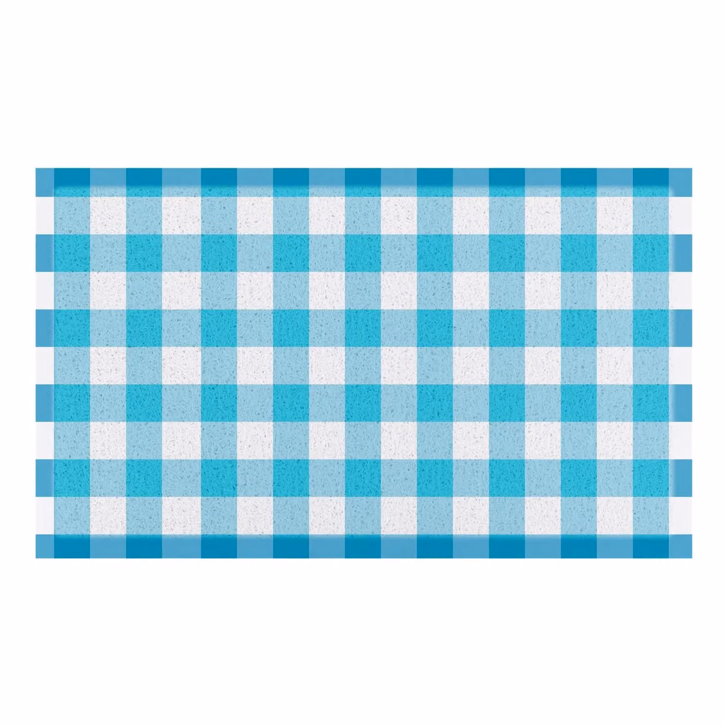 Artsy Mats Blue and White Gingham Doormat, W: 70 cm, D: 40 cm – 2