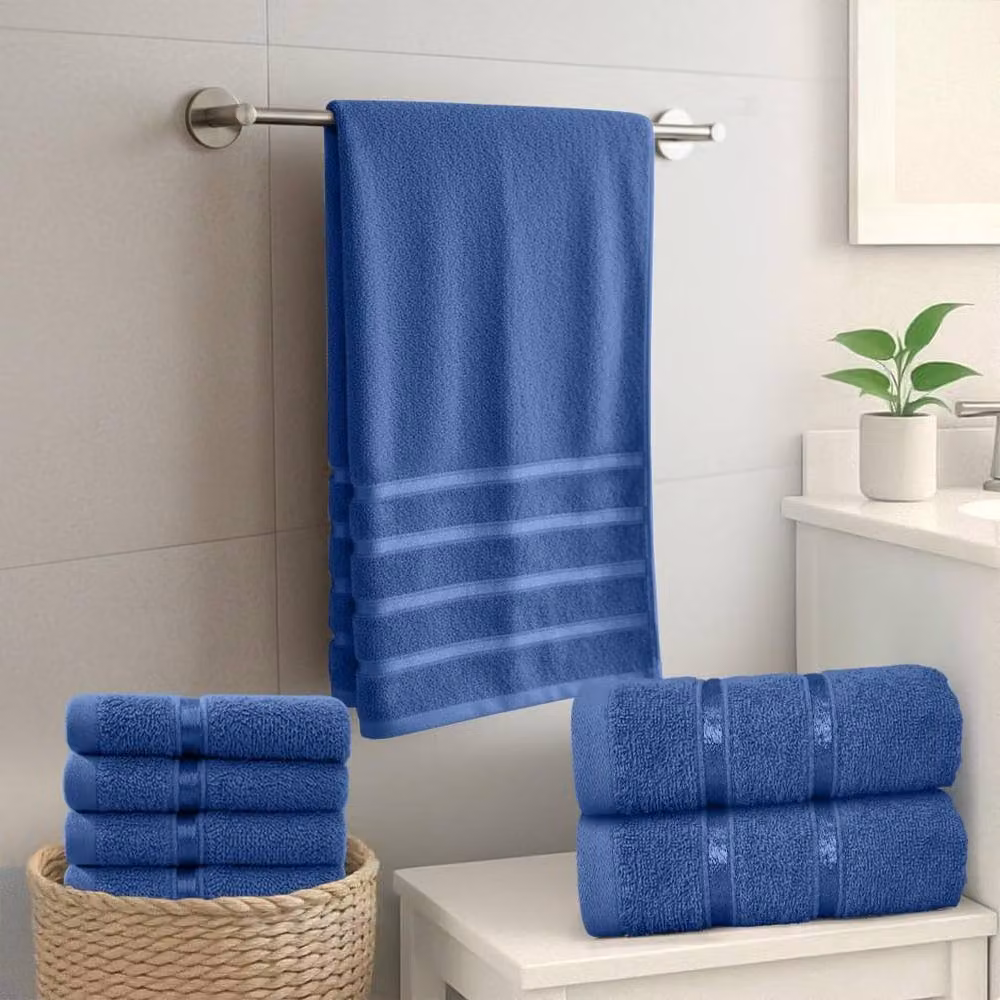 Smart Living Premium Luxury 8 Piece Cotton Towel Bale Set in Blue – 2